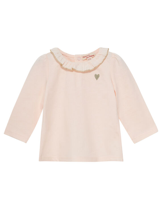 Top maniche lunghe rosa chiaro neonata JIJOBRA2 / 20SG0943BRAD310