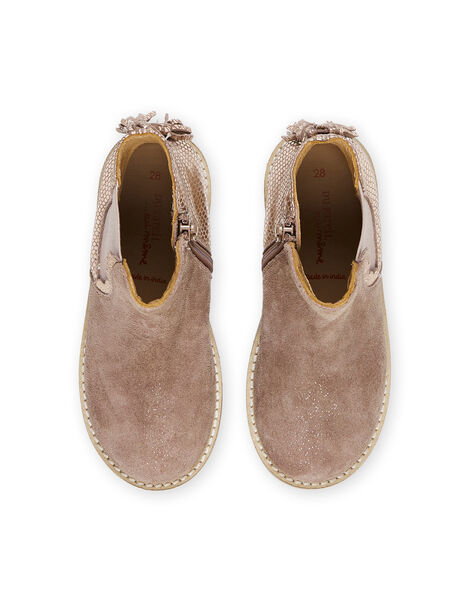 Stivaletti Beatles in pelle glitterata. PABOOTROSE / 22XK3572D0D030