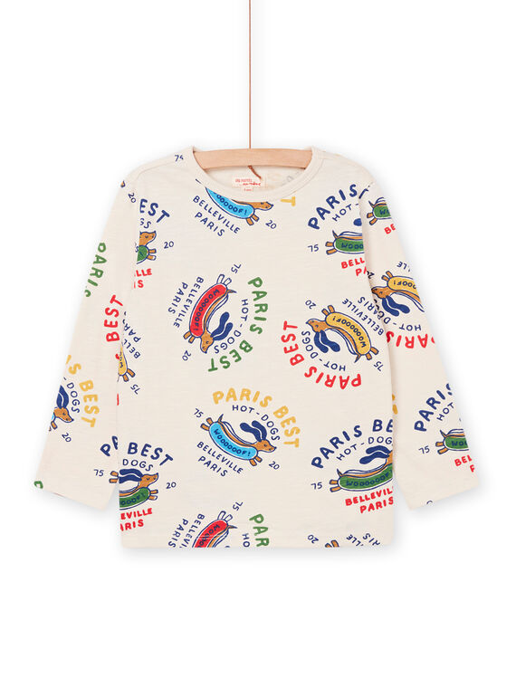 T-shirt maniche lunghe con stampa hot dog POMUTEE1 / 22W902R4TML007