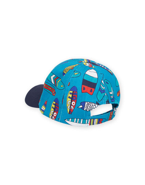 Cappellino blu con stampa tavole da surf bambino NYOJOCAP4 / 22SI02C1CHAC215