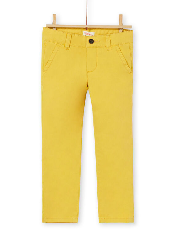 Pantaloni chino gialli in cotone bambino LOJOPACHI1 / 21S90231PAN102