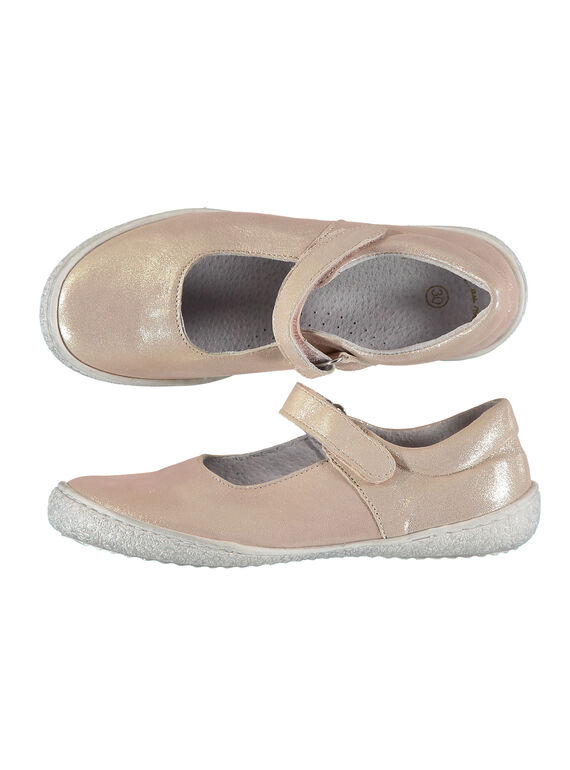 Scarpe baby da città pelle iridescente bambina FFBABMATER / 19SK35C2D13030