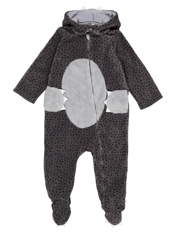 Tutina sacco nanna lupo grigia in soft boa neonato GEGASURPYJ / 19WH14N1SPY929