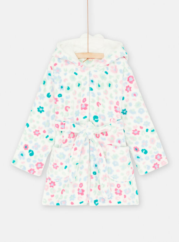 Vestaglia ecrù con stampa a fiori bambina SEFAROBFLO / 23WH1141RDC001