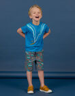 T-shirt a maniche corte blu con motivo surfista bambino NOWATI2 / 22S902V6TMCC221
