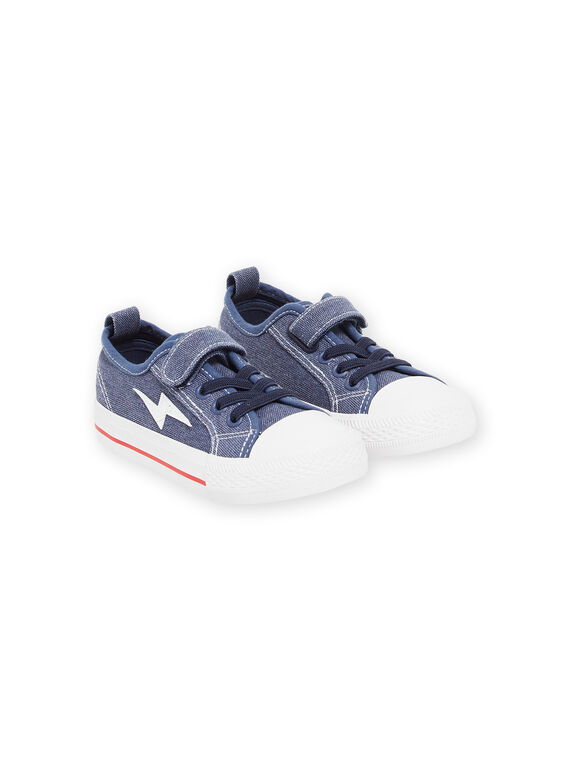 Sneakers in tela denim con patch fulmine ROTOILMIX / 23KK3674D16C201