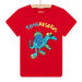 T-shirt rossa con motivo dinosauro bambino