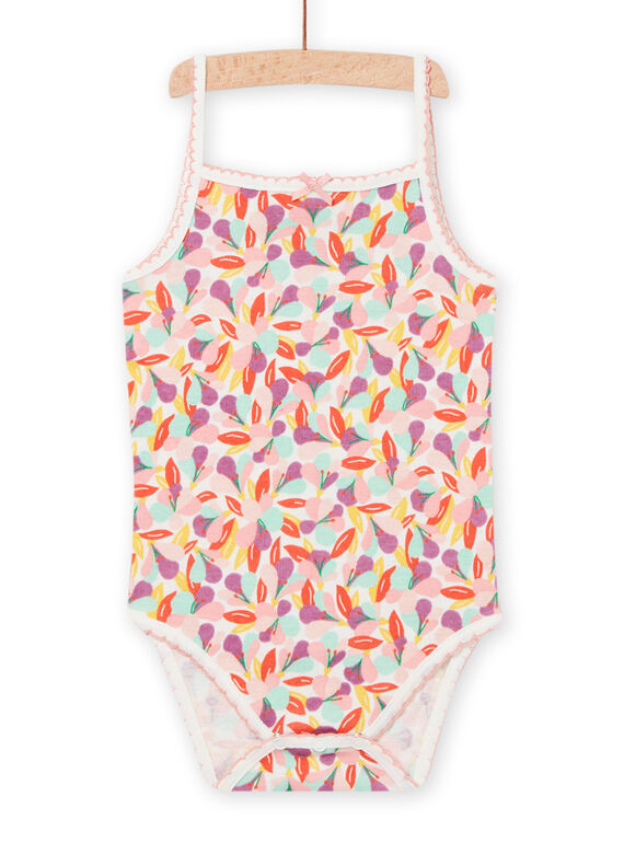 Body con stampa a fiori ecrù neonata NEFIBODMUL / 22SH13J5BDL001