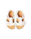Sandali bianchi con fibbia e stampa ananas neonata LBFNUANAS / 21KK3751D0E000