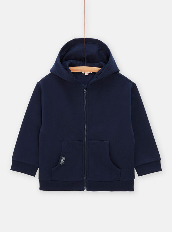 Giacca sportiva bambino blu notte con cappuccio TOJOJOH1 / 24S90281JGH705