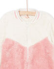 Giubbotto in sherpa bianco e rosa PAJOCARF1 / 22W901D6CAR003