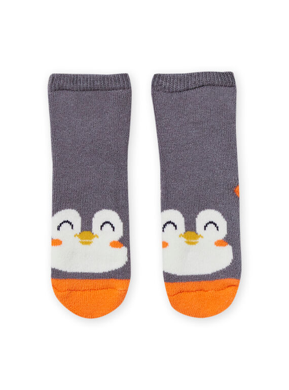 Calze grigie motivo pinguino neonato MYUJOCHOB3 / 21WI1015SOQJ918
