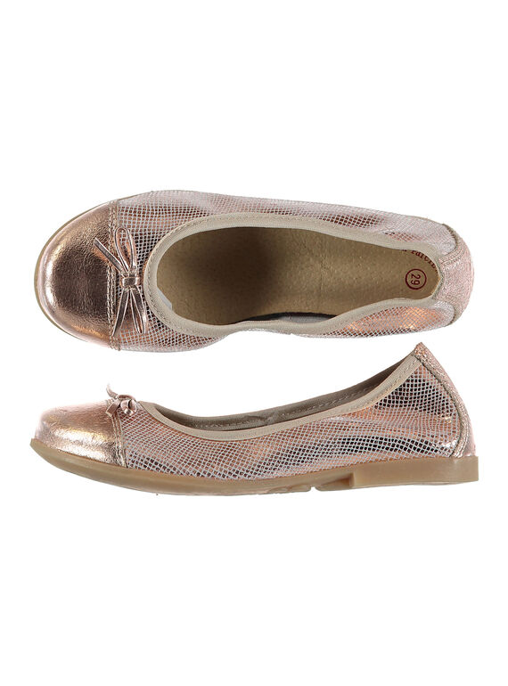 Ballerine da città con elastico pelle fantasia bambina FFBALRINE / 19SK35C1D41030