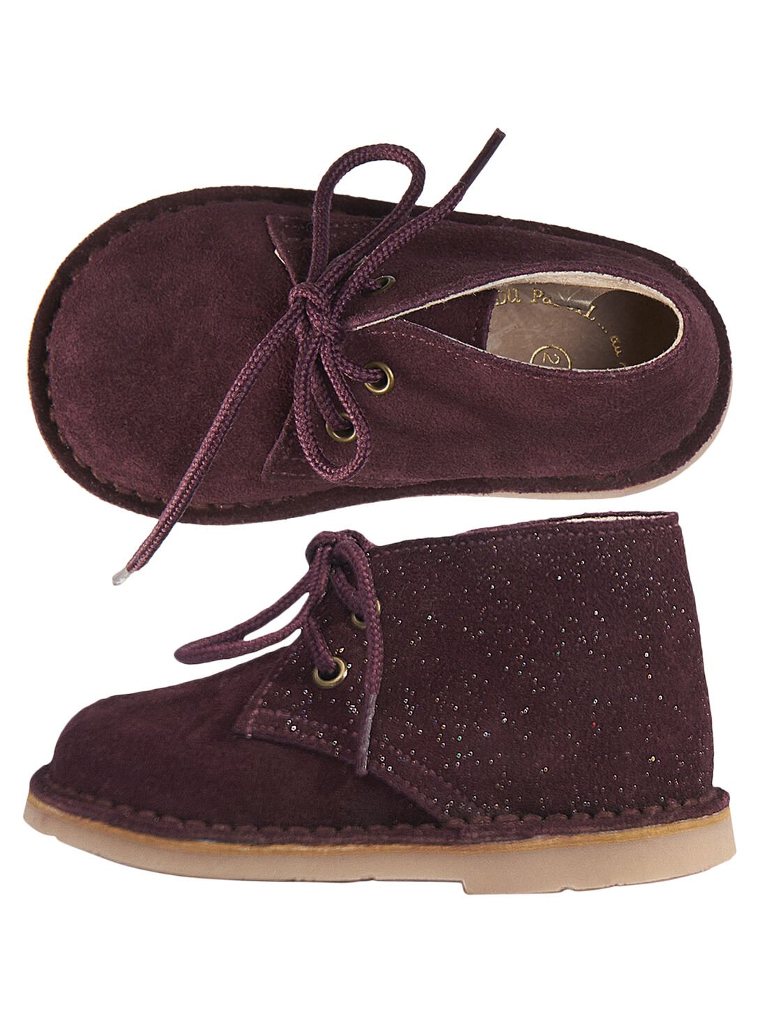 Polacchine crosta di pelle e glitter neonata acquisto online Categorie DPAM