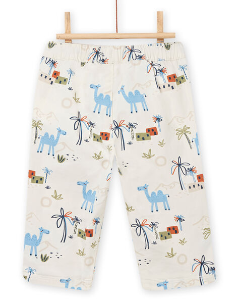Pantaloni ecrù stampa fantasia neonato NUSANPAN / 22SG10S1PAN810