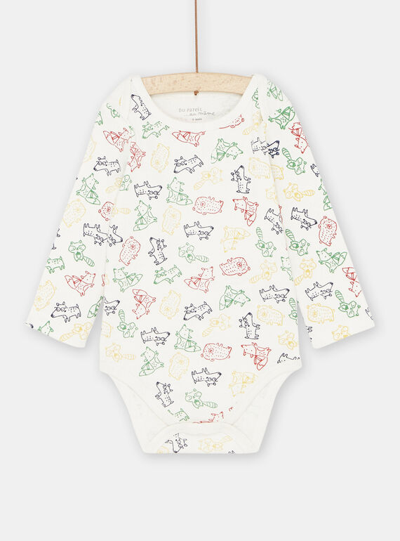 Body multicolore con stampa animali neonato SEGABODAOP / 23WH1462BDL001