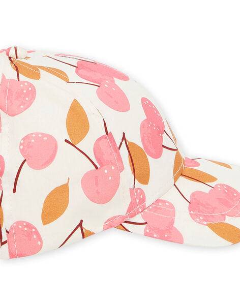 Cappellino ecrù con stampa ciliegie RYACAP1 / 23SI01B1CHA003