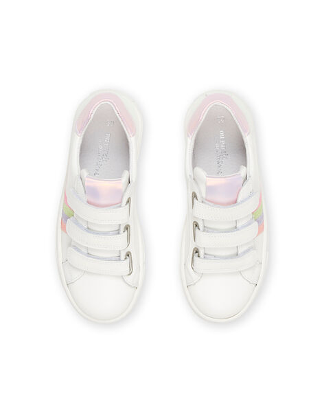 Sneakers in pelle con motivo fantasia RABASRAINB / 23KK3524D3F000