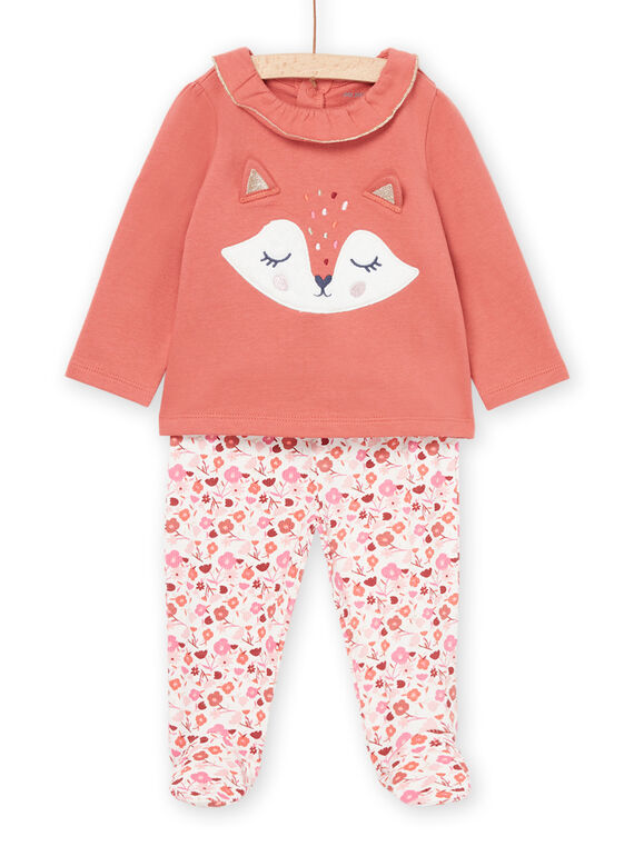 Set pigiama t-shirt e pantaloni con motivo volpe PEFIPYJFOX / 22WH1321PYJE415