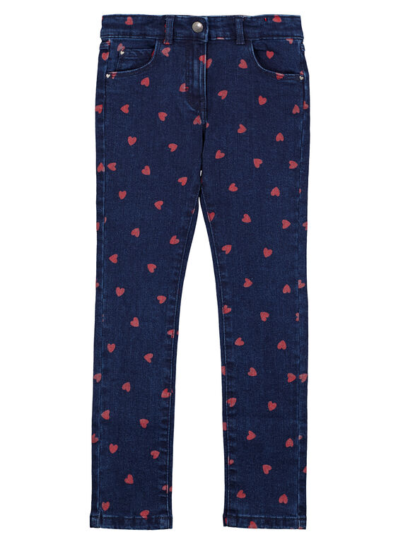 Jeans 5 tasche con stampa cuore GATRIJEAN / 19W901J1JEAP271