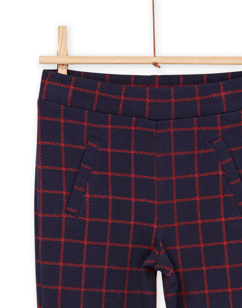Pantaloni taglio morbido a quadri blu e rosso PAJOMIL2 / 22W901D1PAN070