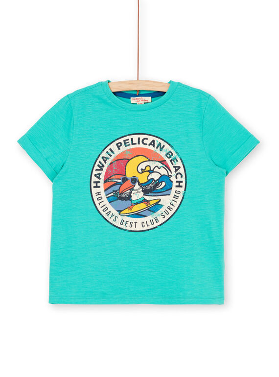 T-shirt maniche corte verde bambino LOBONTI6 / 21S902W1TMC600