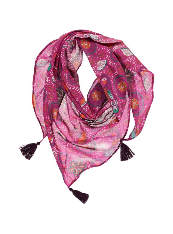 Girls' triangular scarf CYAGAUFOUL / 18SI01L1FOU099