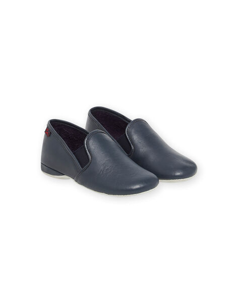 Pantofole in pelle navy bambino NOBEAUFILS / 22KK3651D0B070