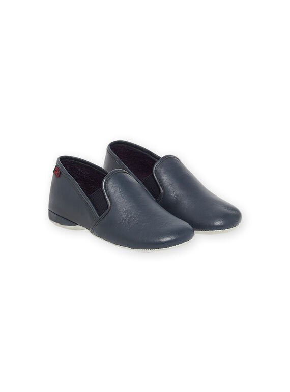 Pantofole in pelle navy bambino NOBEAUFILS / 22KK3651D0B070