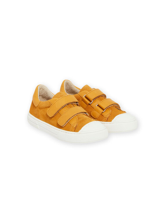 Sneakers gialle in crosta di pelle bambino NOBASVITALI / 22KK3632D3F010