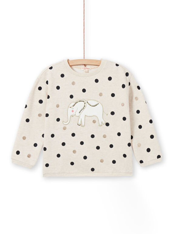 Felpa maniche lunghe, stampa pois e patch elefante LAPOESWEA / 21S901Y1SWE001