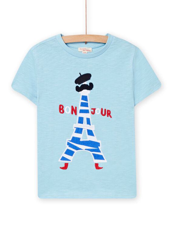 T-shirt a maniche corte blu orizzonte bambino NOVATI / 22S90221TMC216