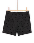 Shorts in jeans con stampa a pois in flock PARHUSHORT / 22W901Q1SHO941