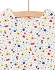 T-shirt morbida ecrù con stampa a fiori bambina NAJOTEE5 / 22S90173TML001