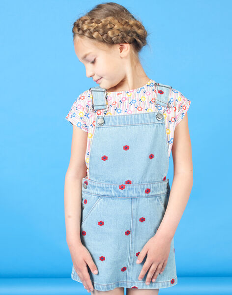 Robe Salopette En Jean Brodee Enfant Fille Robe Enfant Dpam