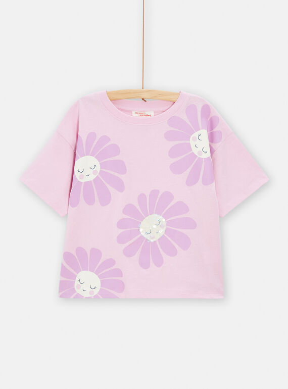 T-shirt con paillettes rosa bambina TAJOTI2 / 24S901B2TMCH705