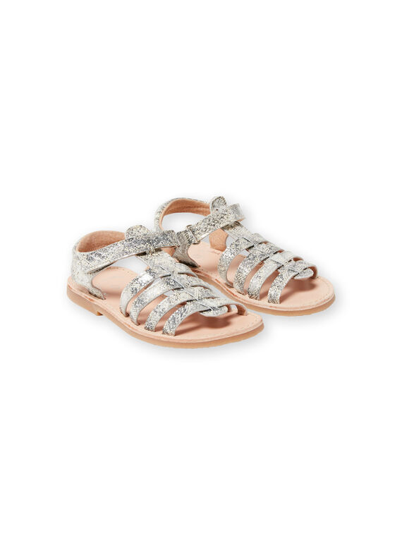 Sandali multicinturino in crosta di pelle bambina LFSANDVICKIE / 21KK355LD0E956