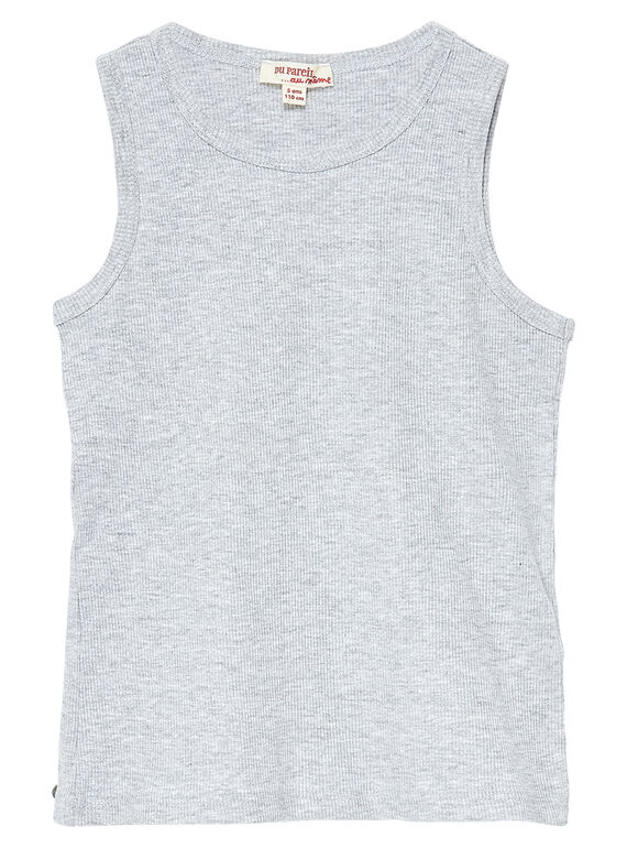 Canottiera bambino a costine grigio melange JOESDEB3 / 20S90261D27J922