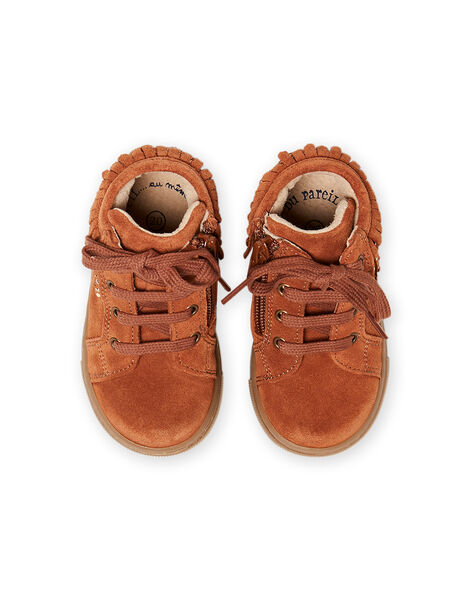 Sneakers cammello a frange neonata MIBASFRANGE / 21XK3751D3F804