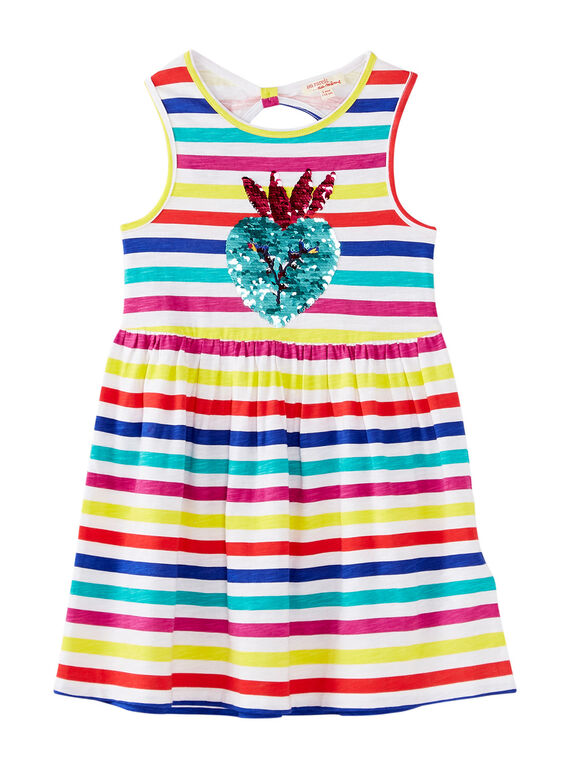 Abito senza maniche a righe e fragola in paillettes magiche JAMAROB5 / 20S901P5ROB000