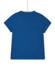 T-shirt blu con stampa fari ROBLETI / 23S90231TMCC204