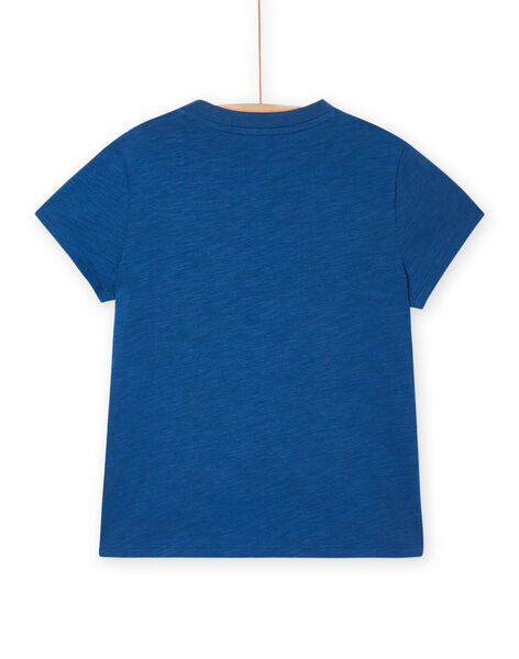T-shirt blu con stampa fari ROBLETI / 23S90231TMCC204