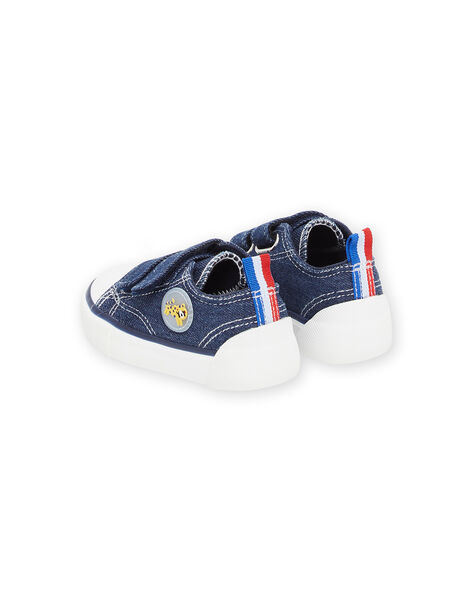 Sneakers in tela denim con patch tigre RUTOILTIGRE / 23KK3874D16P269