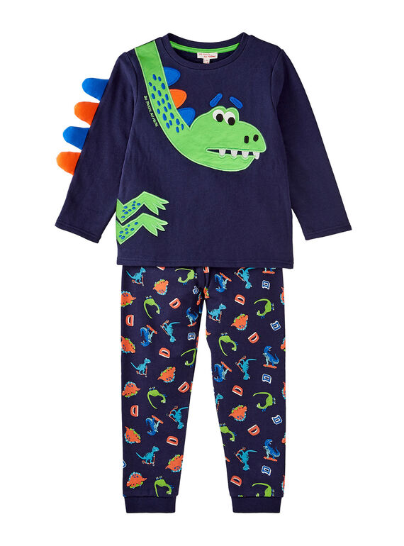 Pigiama blu notte dinosauro fosforescente bambino JEGOPYJDINO / 20SH12C1PYJ705