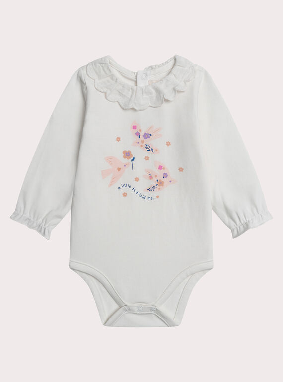 Body écru per neonata XIBLUBOD / 25WG09N1BOD001