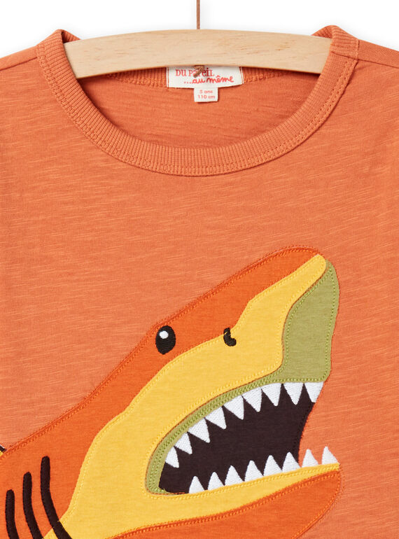 T-shirt ruggine motivo squalo bambino NOVITEE2 / 22S902M1TML408
