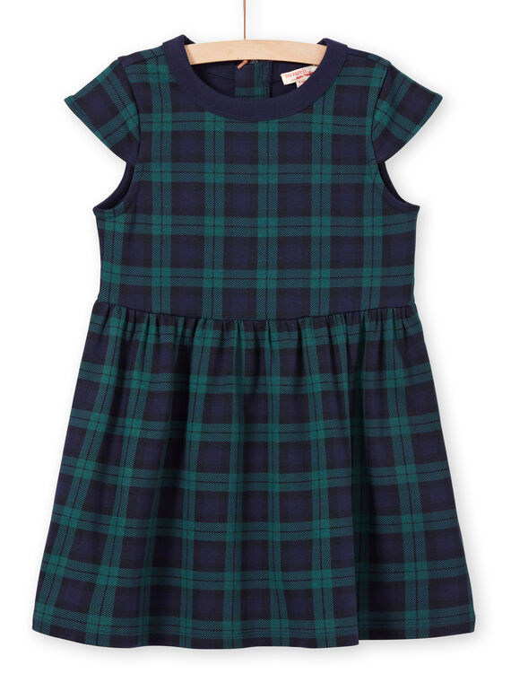 Abito verde e navy bambina MAJOROB3 / 21W90121ROBC243