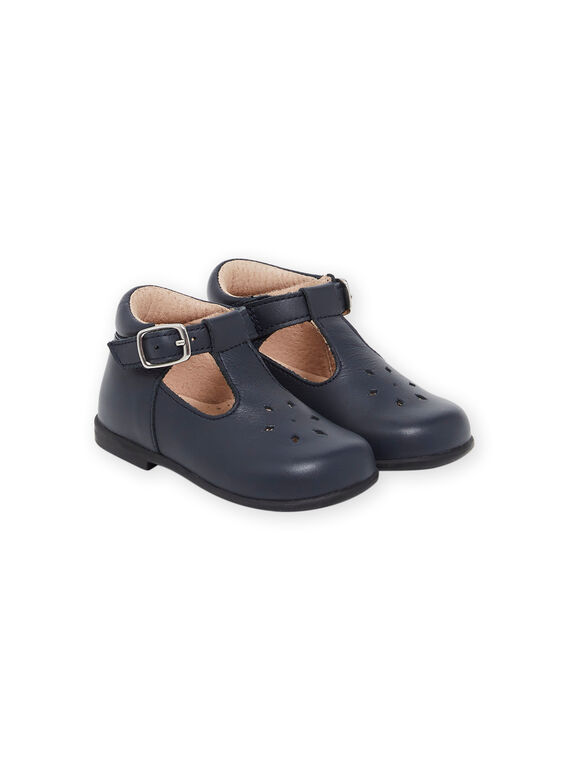 Scarpe baby in pelle liscia navy PISALMIXTE / 22XK37B1D13070