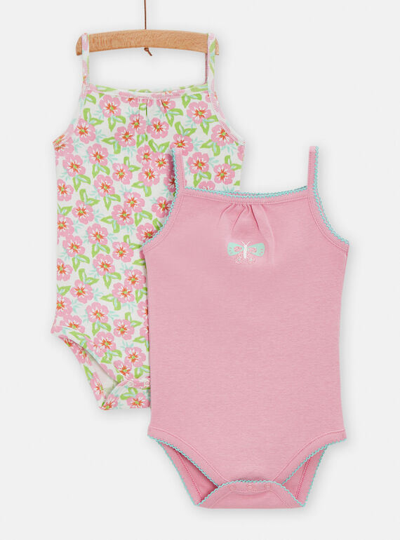 Set 2 body ecrù e rosa neonata TEFIBODTRO / 24SH1372BDL001