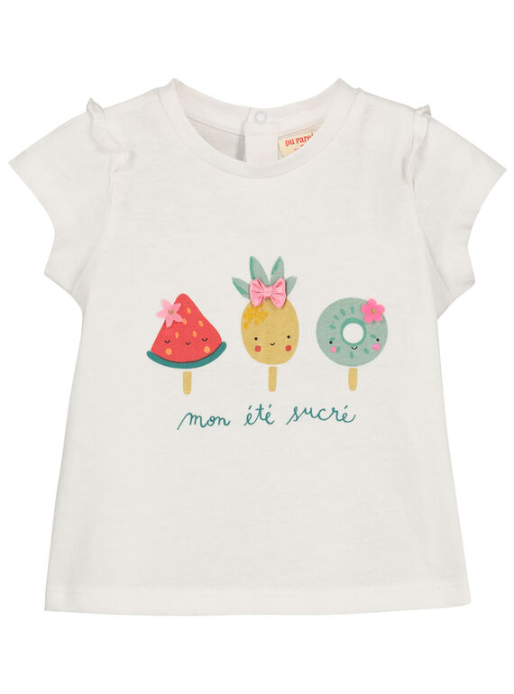 T-shirt con stampa neonata FICUTI1 / 19SG09N1TMC000